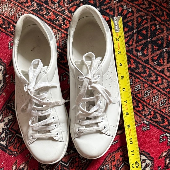 Gucci Ace interlocking G White & Gray Leather Sneakers size 8. - Picture 15 of 15